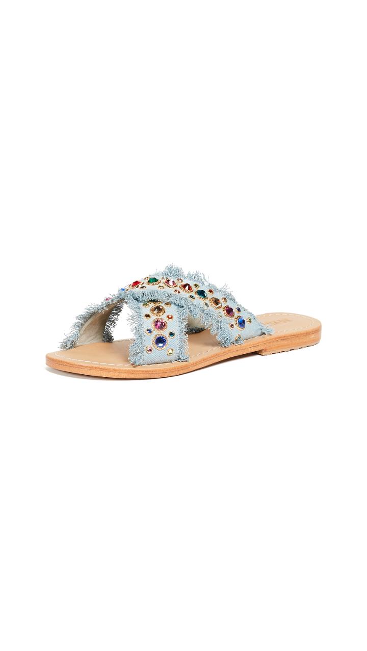 Mystique Crisscross Jewel Slides