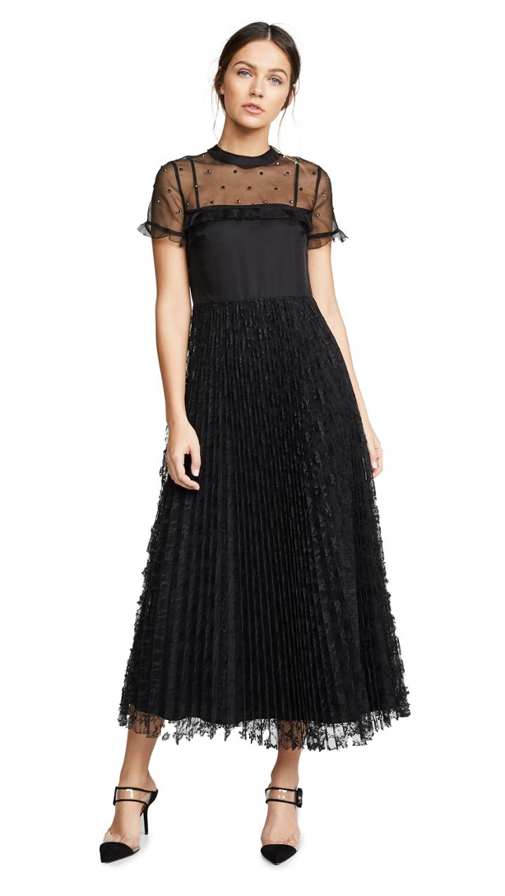 Red Valentino Sheer Maxi Dress