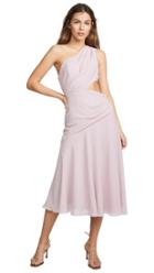 Fame And Partners One Shoulder Draped Dress