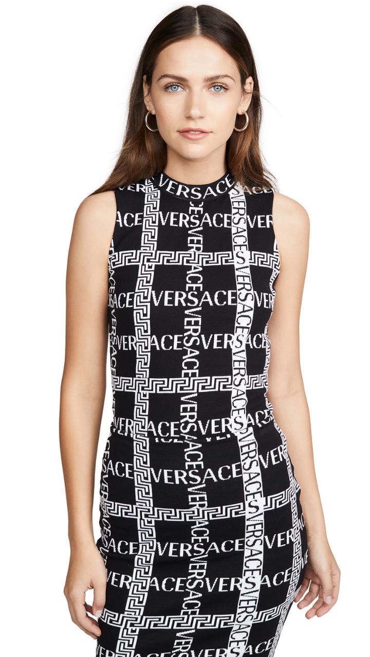 Versace Logo Sleeveless Sweater