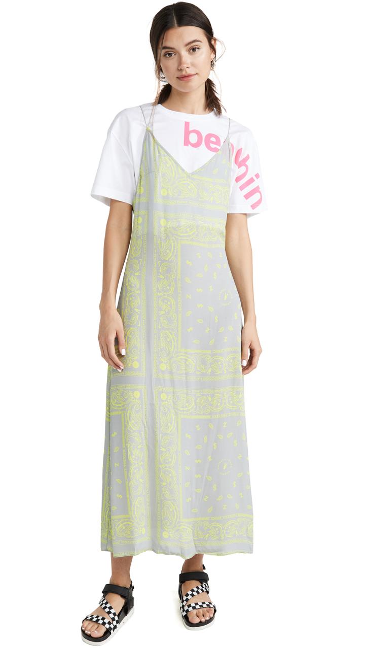 Natasha Zinko T Shirt Printed Maxi Slip Dress
