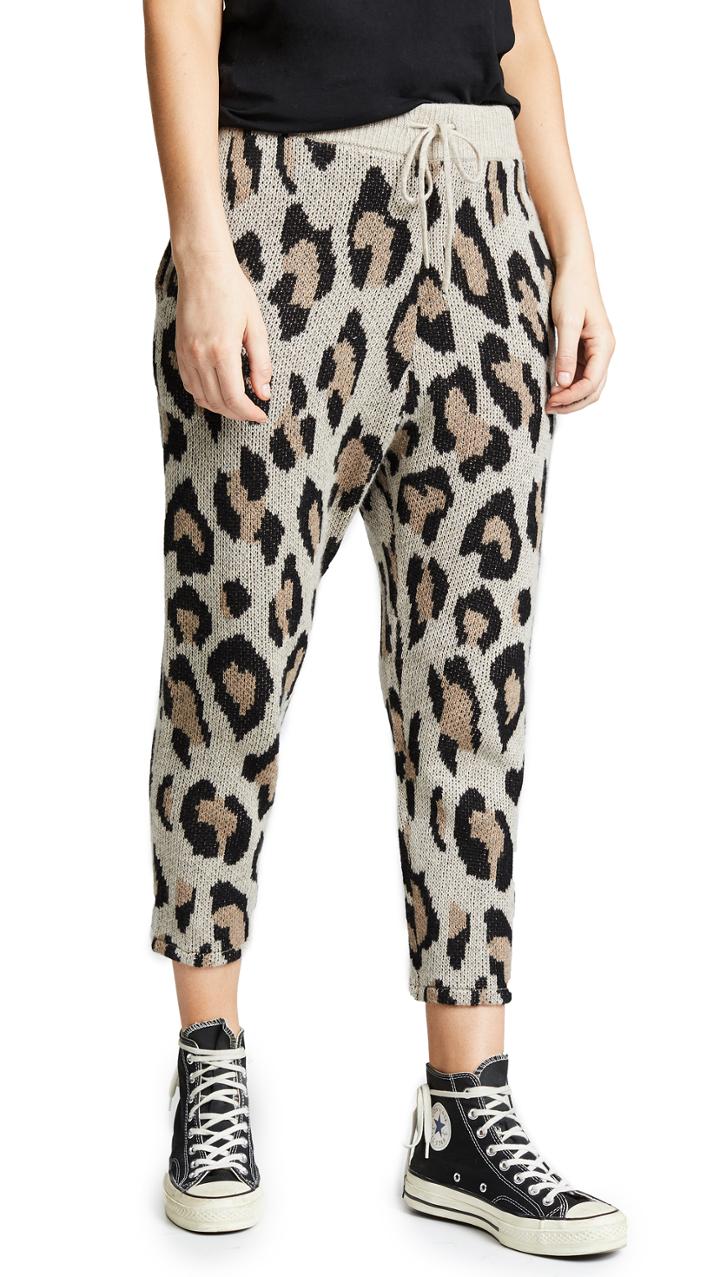 R13 Cashmere Leopard Pants