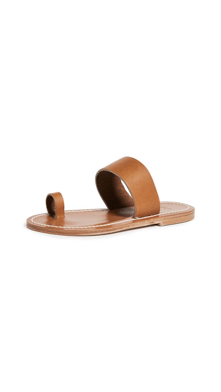 K Jacques Nagoya Toe Ring Slide Sandals
