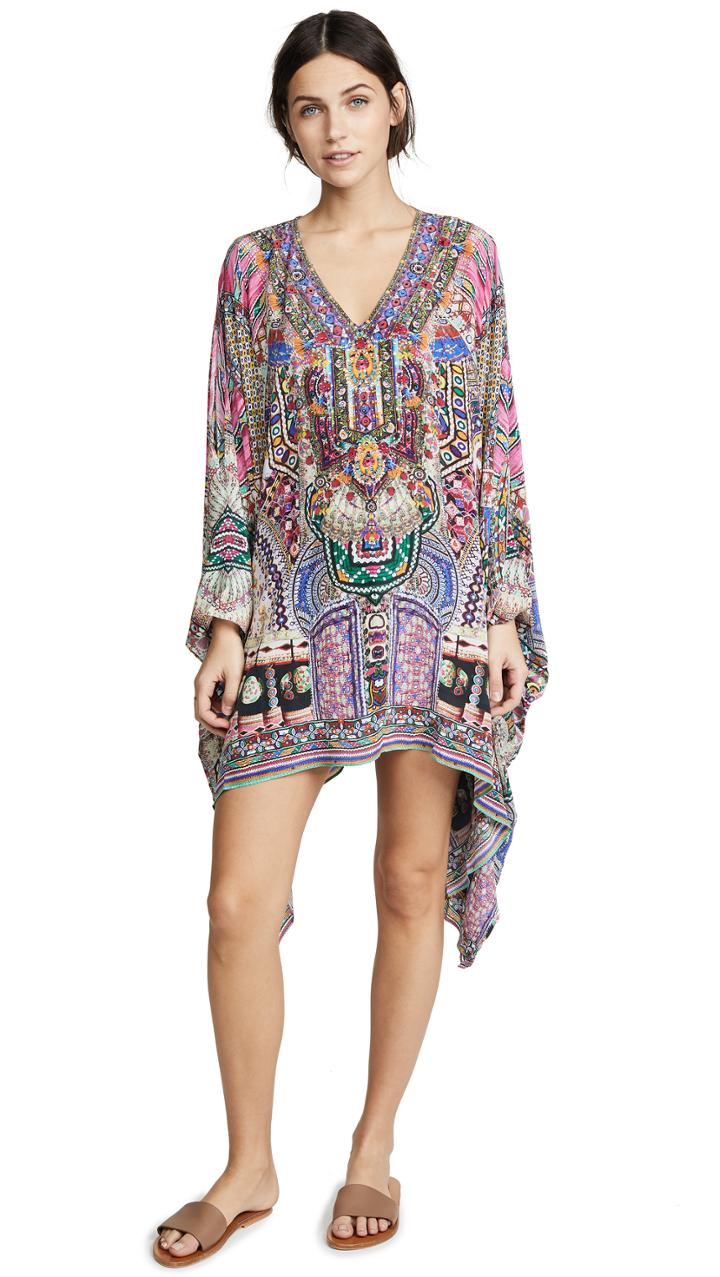 Camilla Kalbelia Queen Split Shoulder Short Caftan