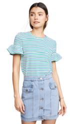 English Factory Smocked Striped Tee