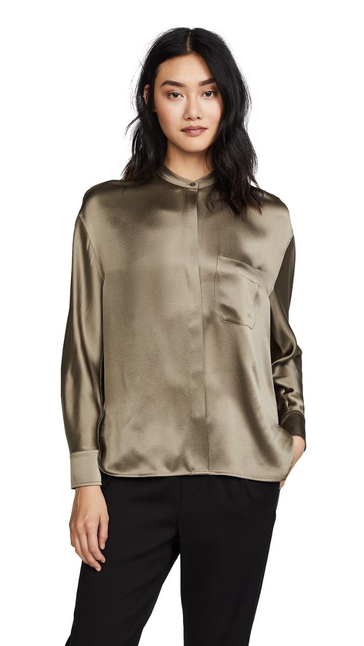 Vince Single Pocket Blouse