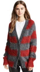 T By Alexander Wang Mohair Stripe Cardigan