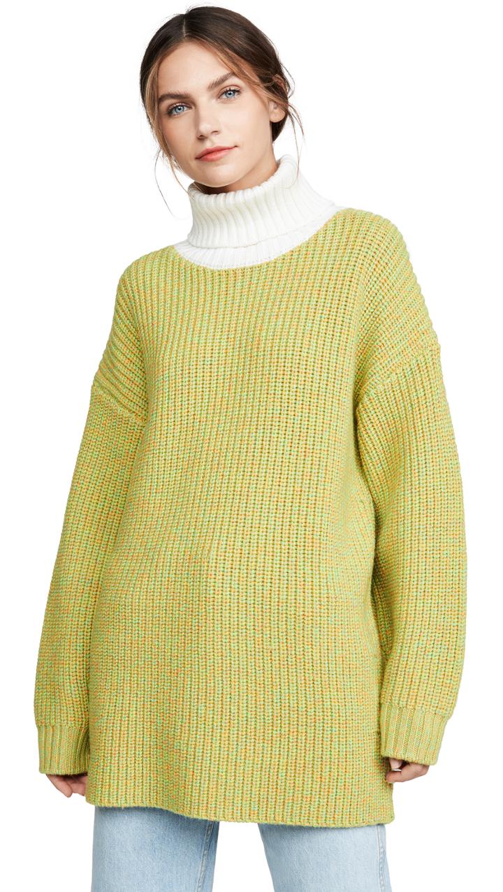 Tibi Oversized Turtleneck Pullover