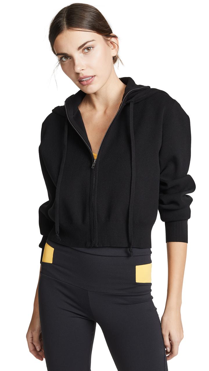 Live The Process Crop Knit Hoodie