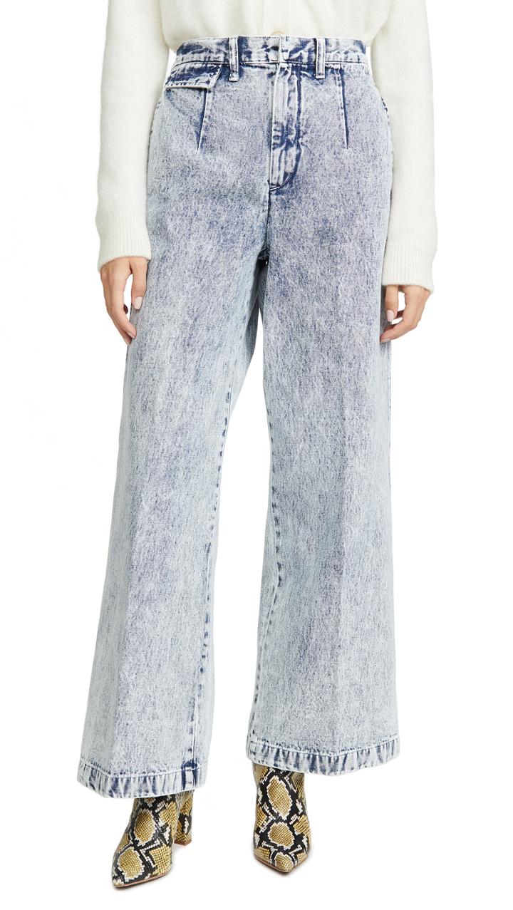 Toga Pulla Bleach Denim Wide Pants