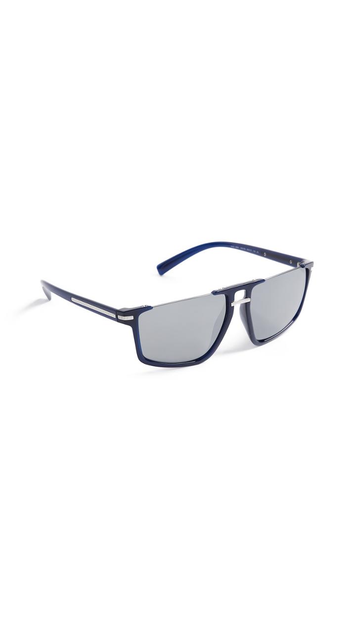 Versace Rimless Flat Top Sunglasses