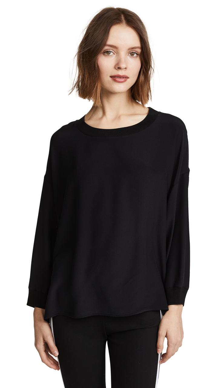 Vince Rib Trim Long Sleeve