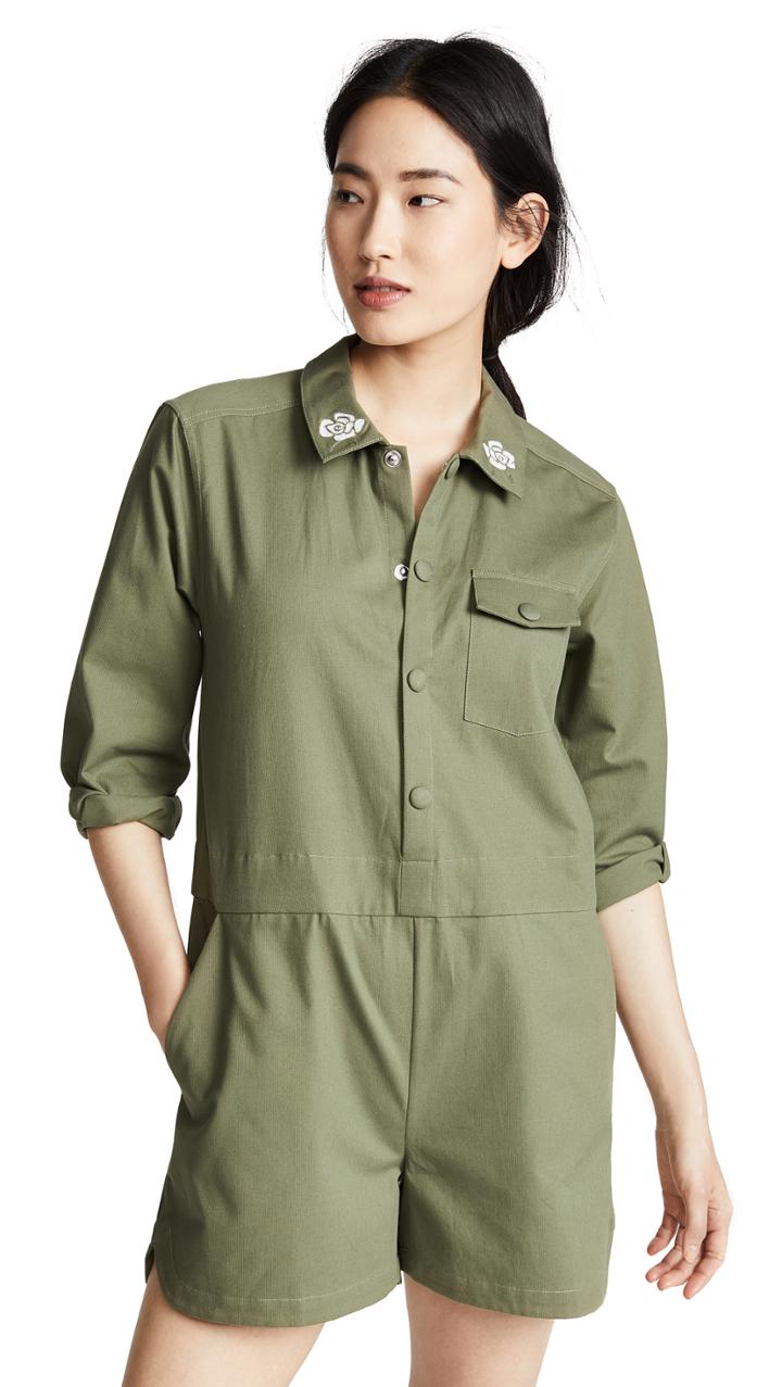 Laveer Rose Collar Romper