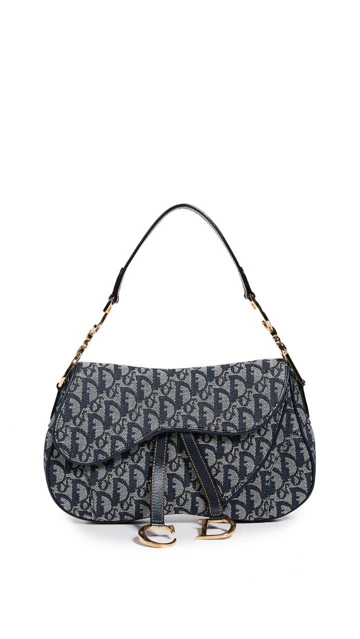 What Goes Around Comes Around Dior Canvas Double Saddle Bag