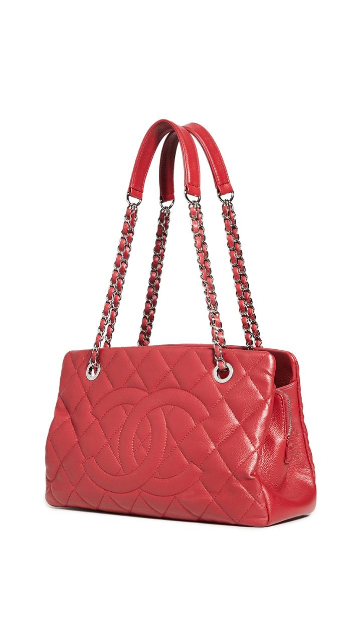 What Goes Around Comes Around Chanel Red Caviar Timeless Cc Tote