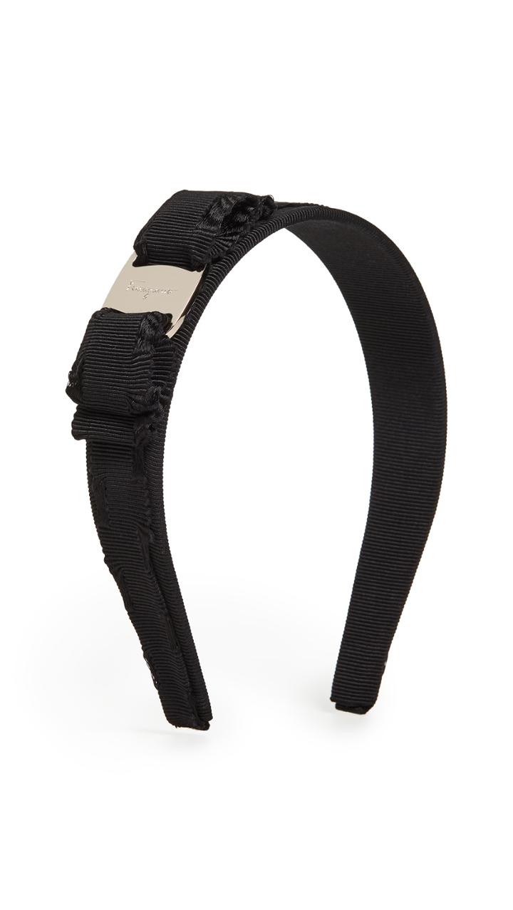 Salvatore Ferragamo Ribbed Bow Headband