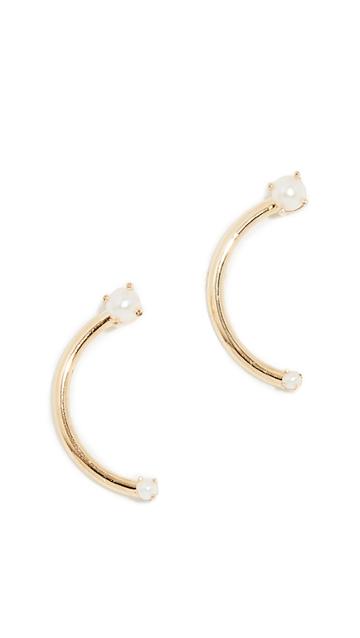 Katkim 18k Freshwater Cultured Pearl Harpe Earrings