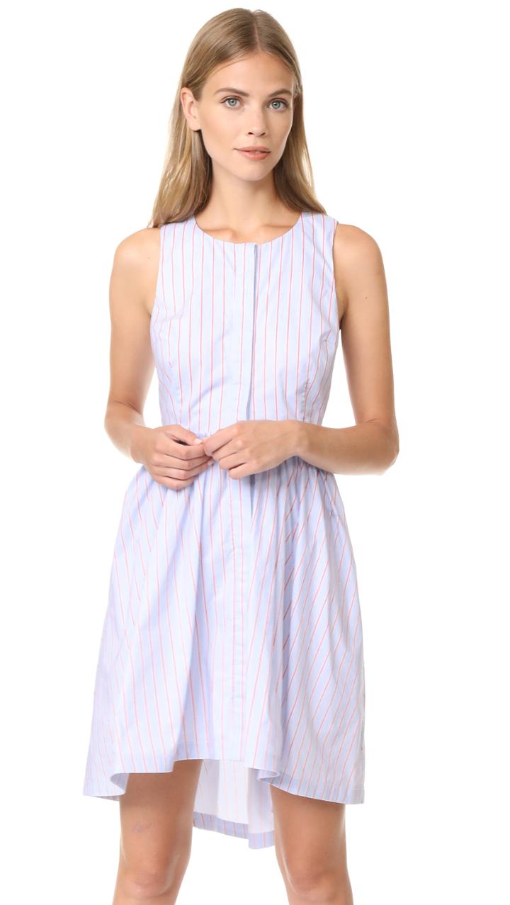 J O A Stripe Button Down Dress
