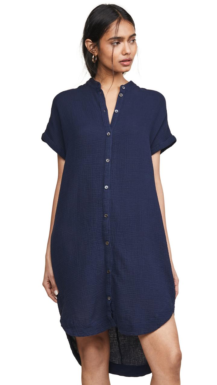 Three Dots Button Up Shirtdress