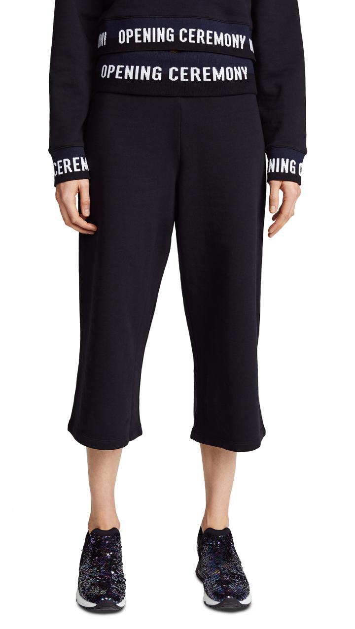 Opening Ceremony Cropped Flared Sweatpants