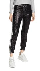 Norma Kamali Overlapping Sequin Side Stripe Joggers