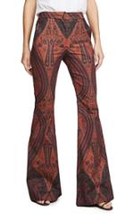 Adam Lippes Printed High Waisted Flare Pants