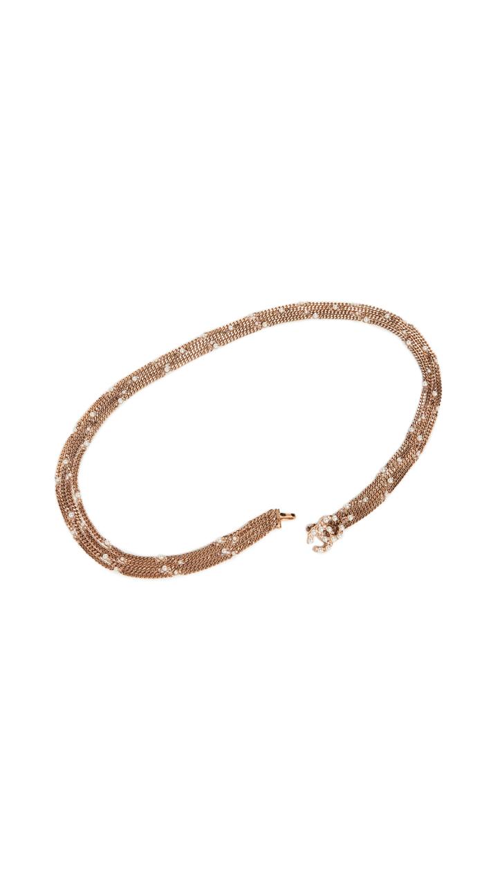 What Goes Around Comes Around Chanel Imitation Pearl Chain Belt