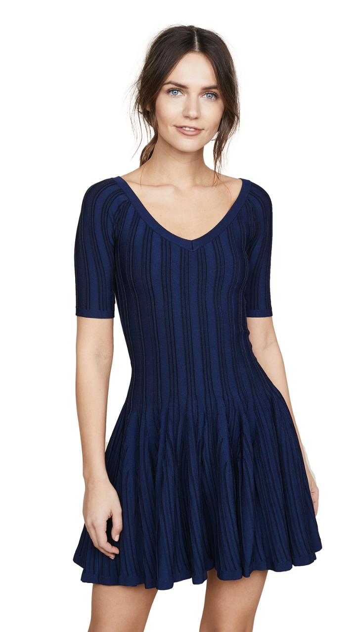 Cushnie Et Ochs Elizabetta Two Tone Knit Dress