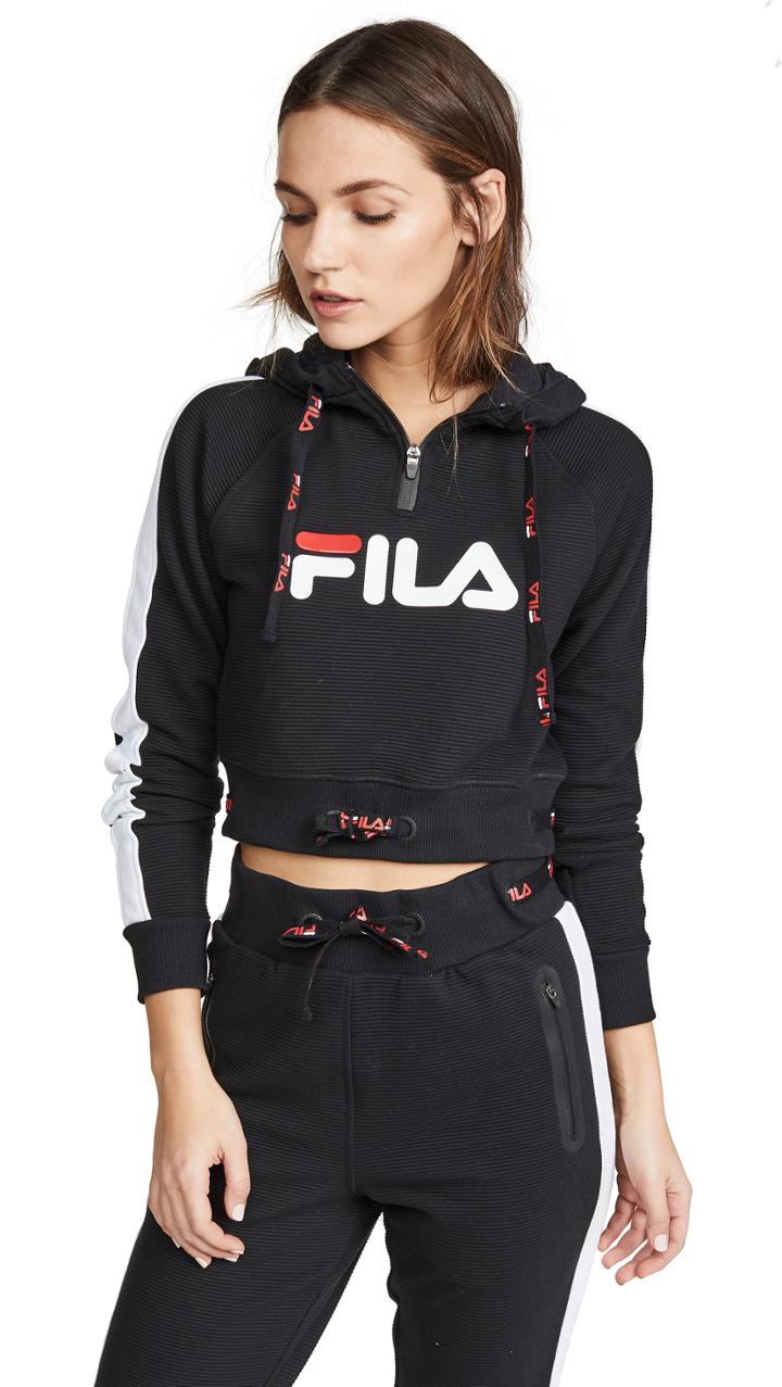 Fila Aurora Crop 1 4 Zip Hoodie