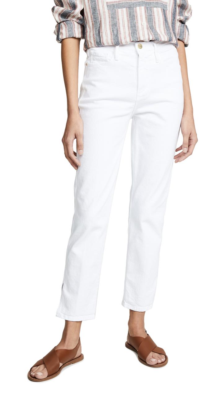 Frame Le Sylvie Crop High Side Slit Jeans