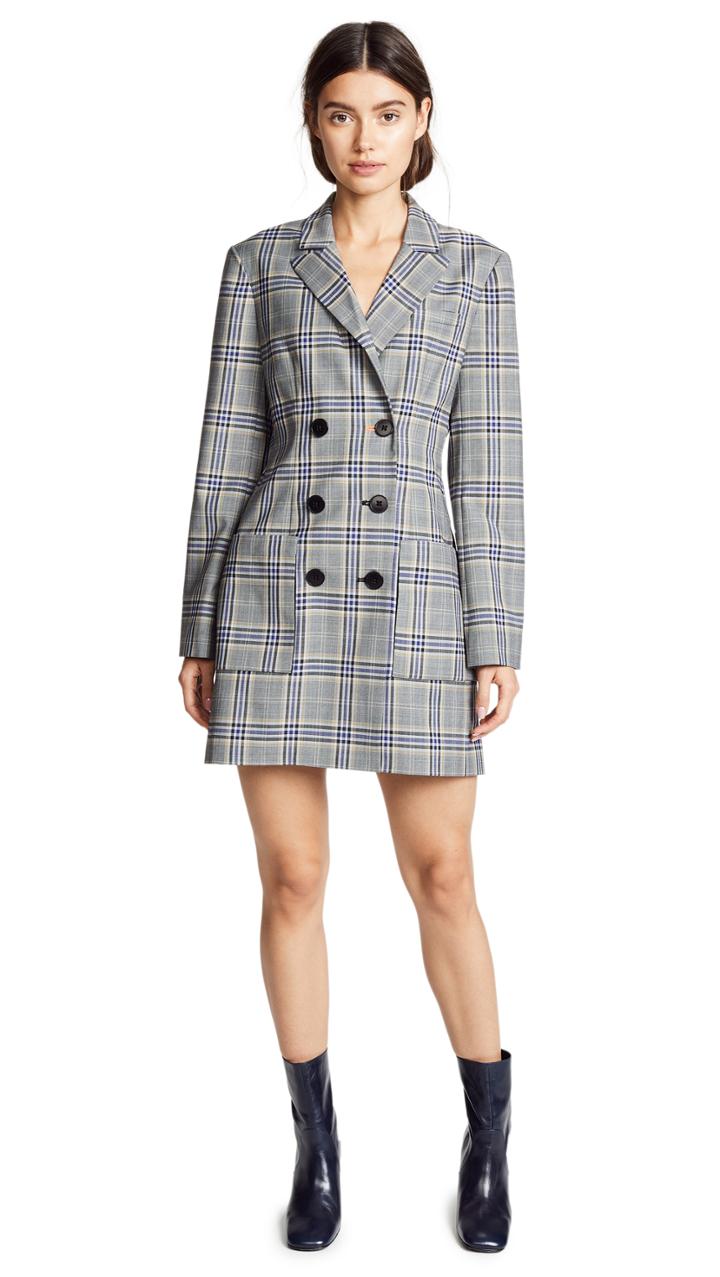 Tibi Lucas Double Breasted Blazer Dress