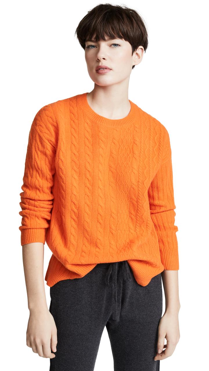 Pringle Of Scotland Overwash Cable Knit Sweater