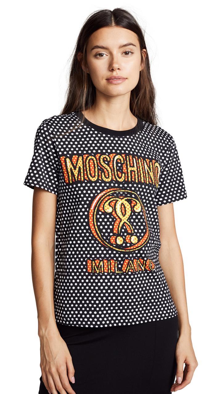Moschino Logo Polka Dot Tee