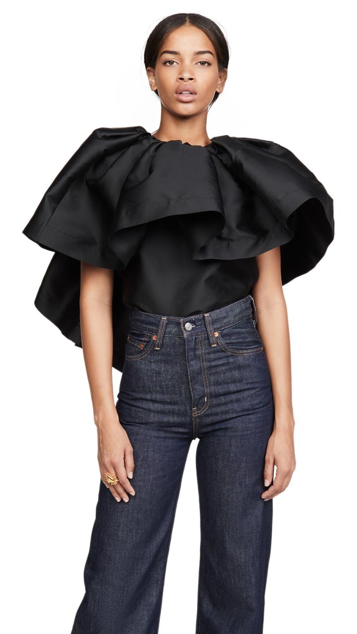 Marques Almeida Pleated Cape Top