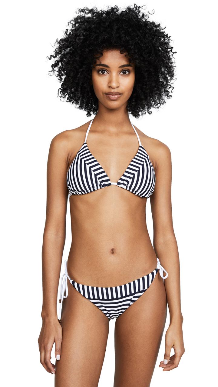 Shoshanna Marine Stripe Bikini Top