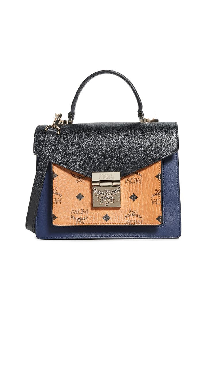 Mcm Patricia Visetos Block Small Satchel