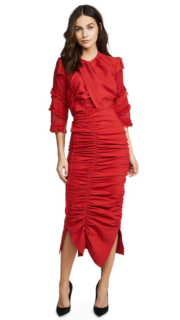 Preen By Thornton Bregazzi Ginger Ruched Dress