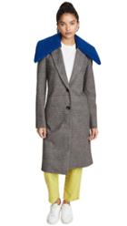 Tibi Labcoat With Removable Faux Fur Collar