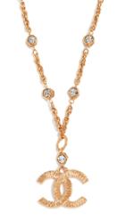 What Goes Around Comes Around Chanel Gold Crystal Necklace