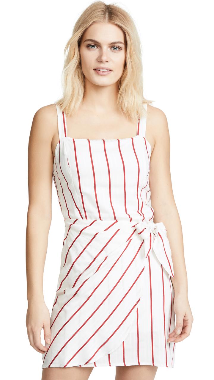 J O A Red Stripe Dress