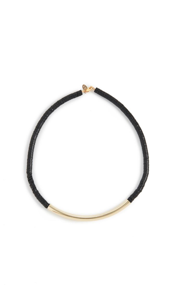 Maison Monik Black Gold Bar Choker
