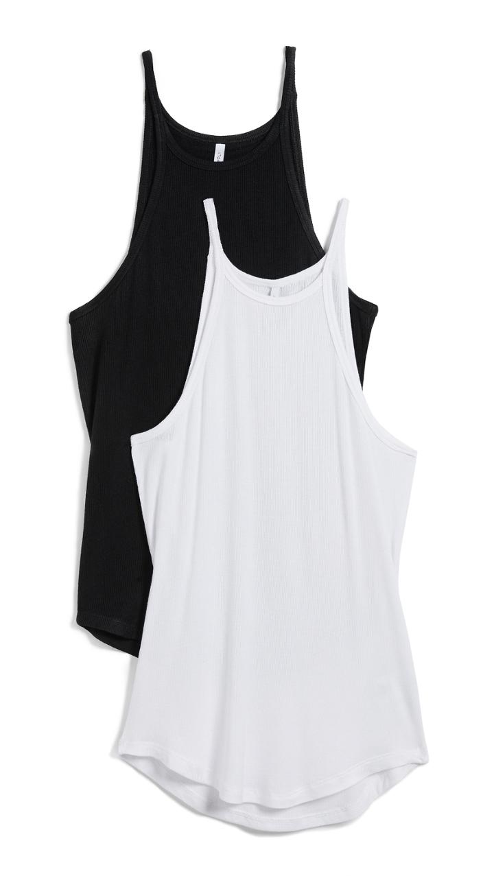 Z Supply The Micro Ribbed Tank Top With High Neck 2 Pack