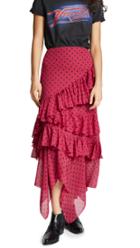 Valencia Vine Asymmetrical Ruffle Skirt
