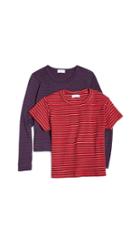 Liana Clothing The Vintage Stripe Essentials Tee 2 Pack