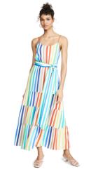 Alice Olivia Janan Spaghetti Strap Midi Peasant Dress