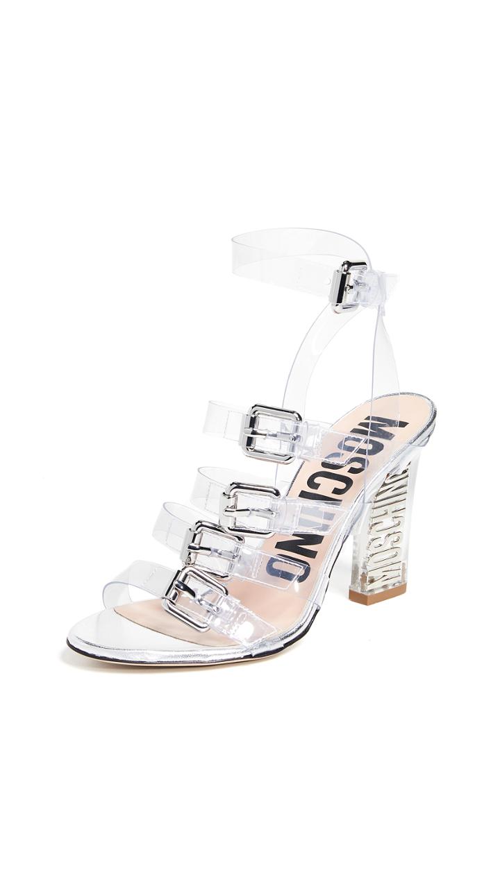Moschino Lucite Heeled Sandals