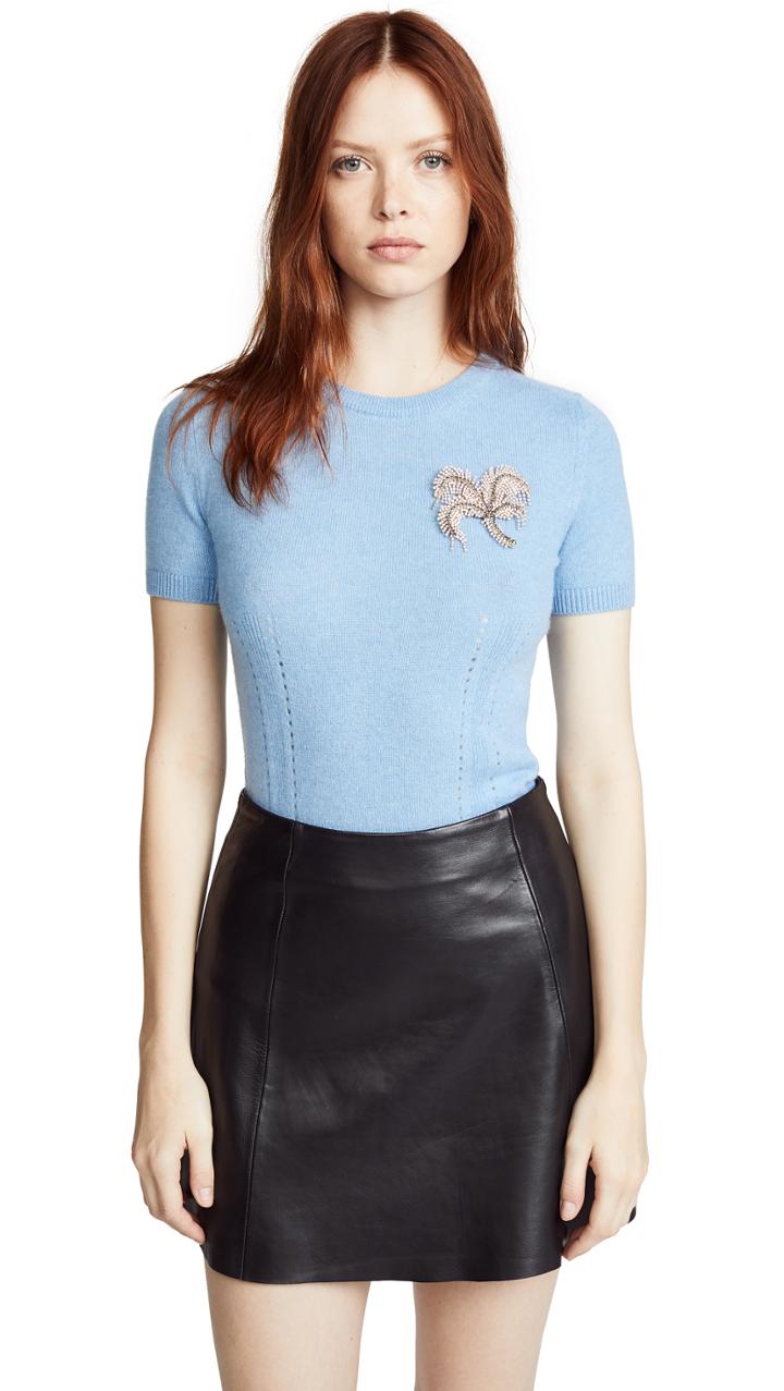 No 21 Cashmere Short Sleeve Sweater