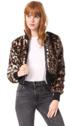 Won Hundred Jaden Leopard Bomber Jacket