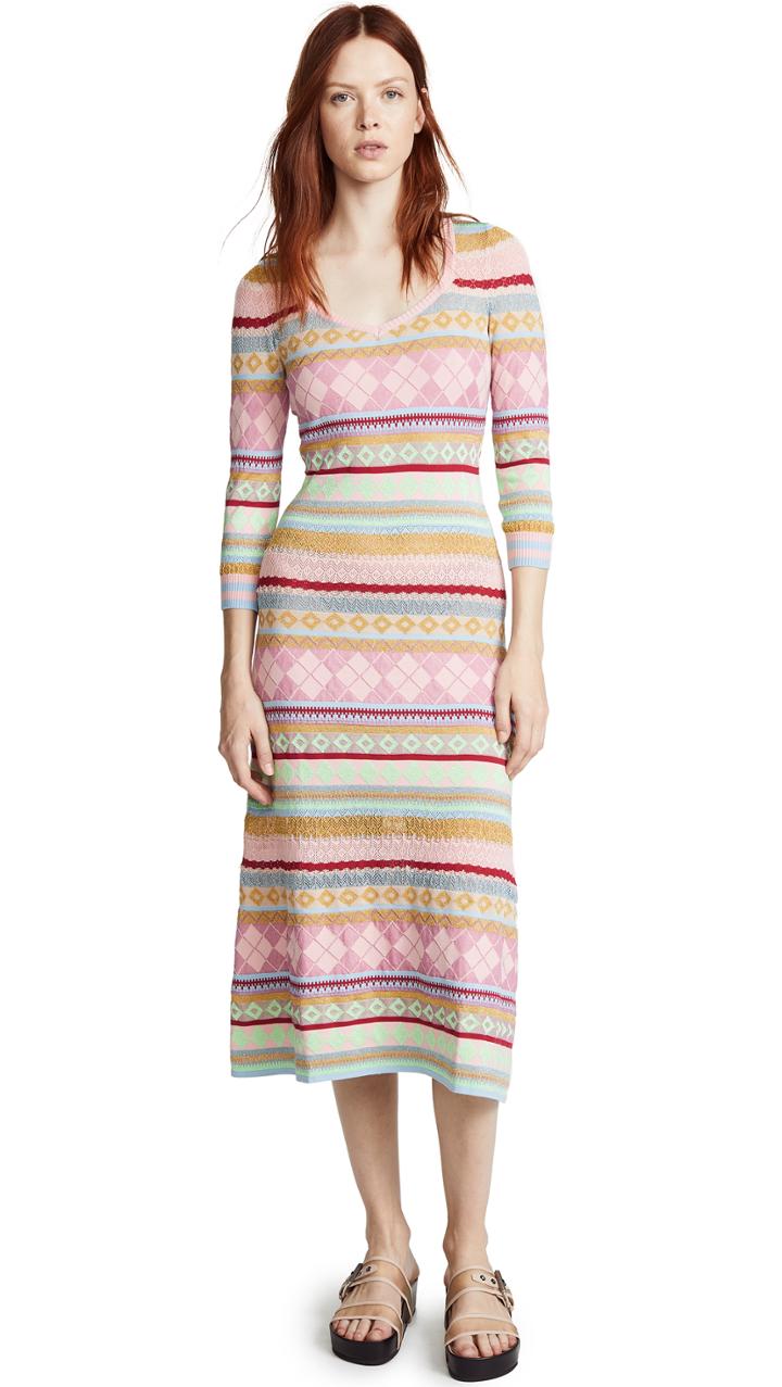 Boutique Moschino Patterned Midi Dress