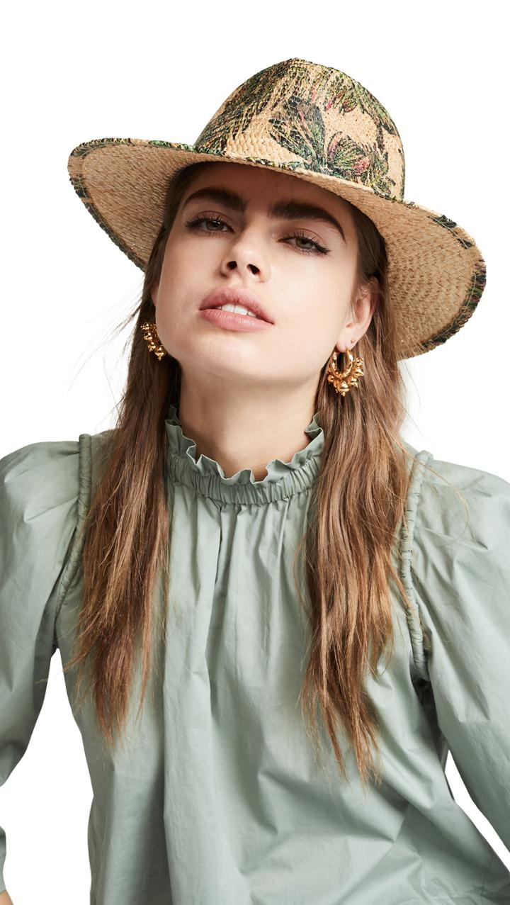 Raffaello Bettini Printed Fedora Hat